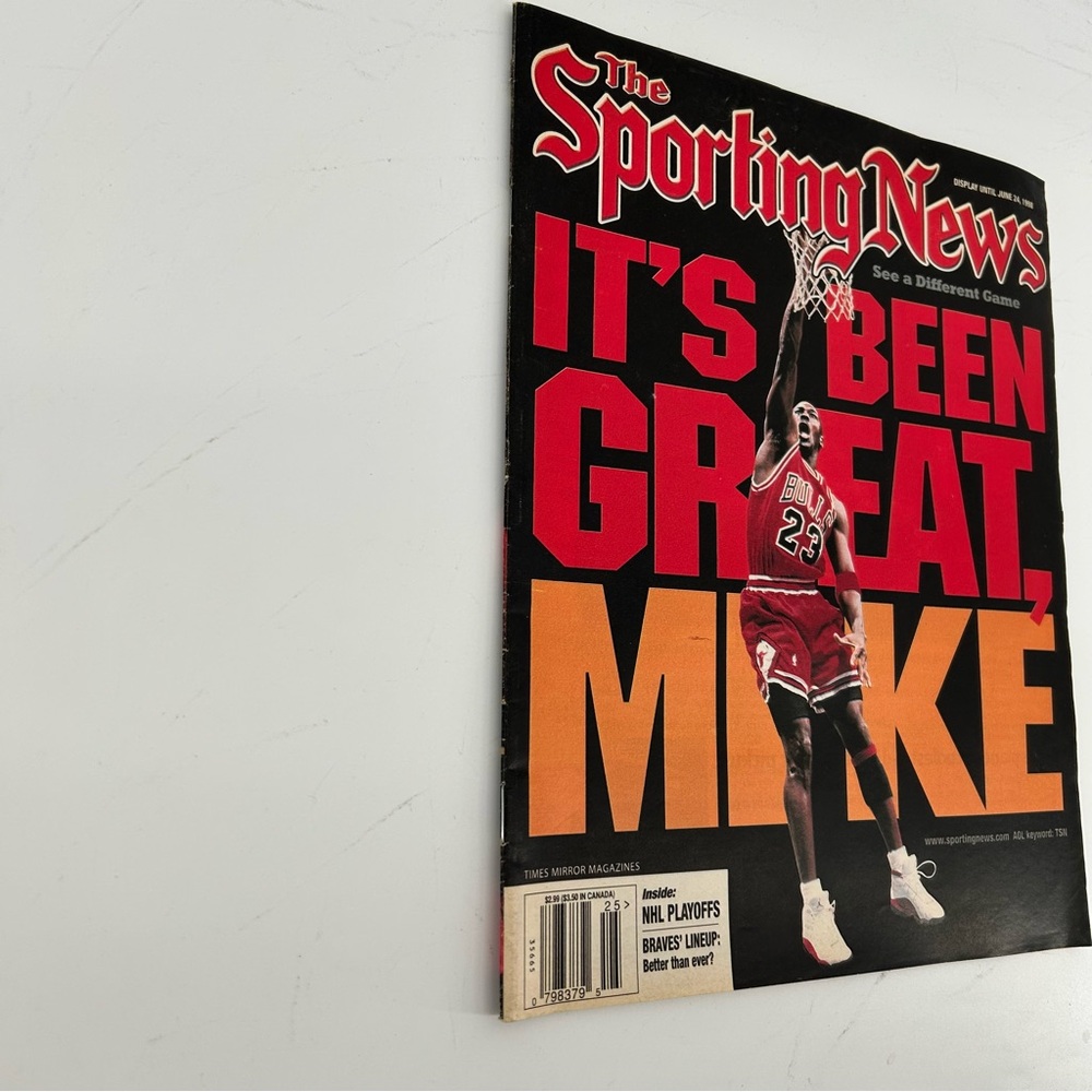 The Sporting‎ News Magazine June 1998 Bulls Michael Jordan It's Been Great, Mike - Picture 3 of 6